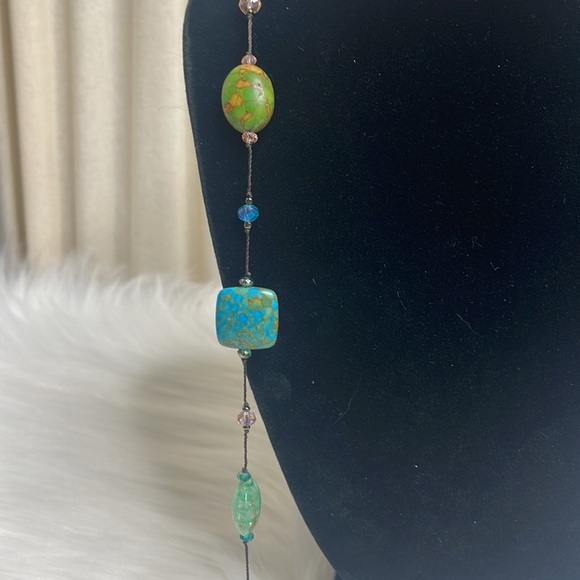 GORGEOUS ROCK & GLASS BEAD NECKLACE - Picture 8 of 13